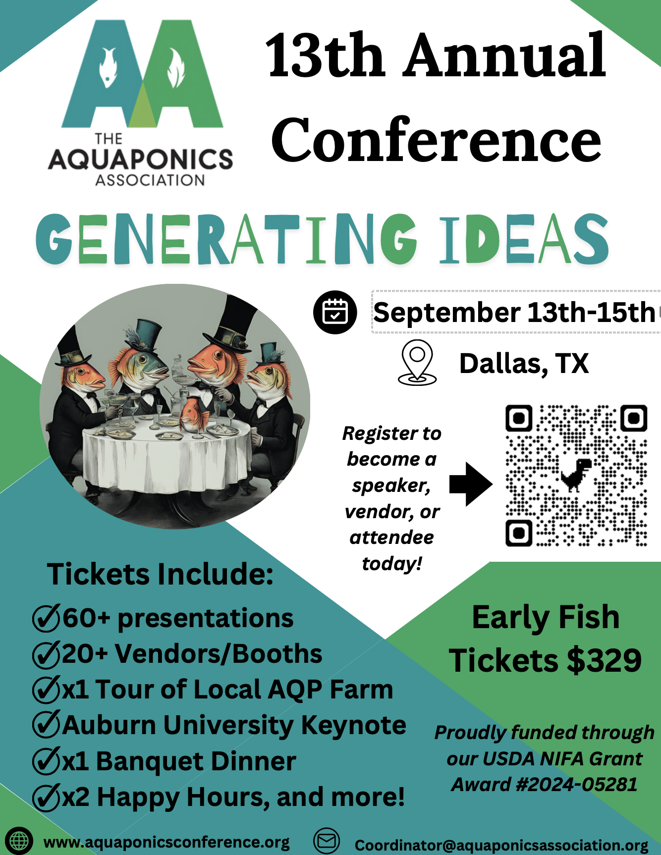 Dallas Aquaponics Conference flyer 2024